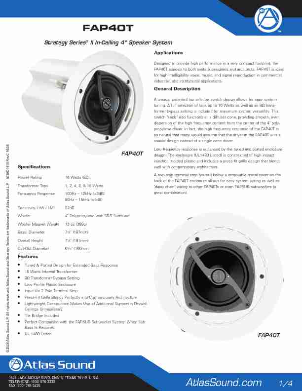 Atlas Sound Speaker FAP40T-page_pdf